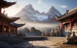 为何清晨的冲古寺与仙乃日神山如此静谧动人？