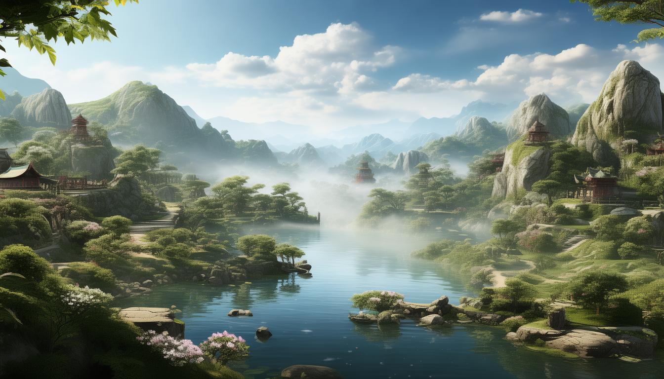 如何探寻山水画卷中自然与人文交织的秘境？-图1