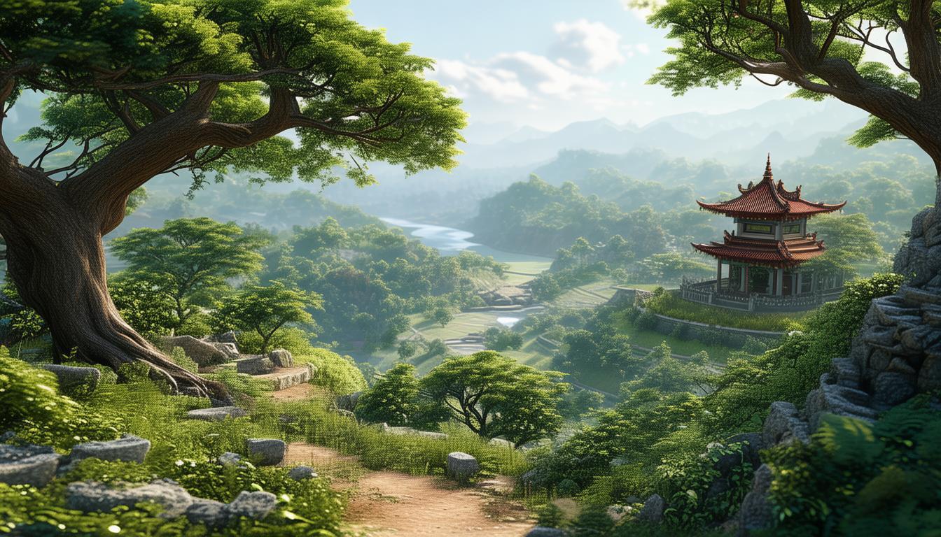 如何探寻山水画卷中自然与人文交织的秘境？-图3