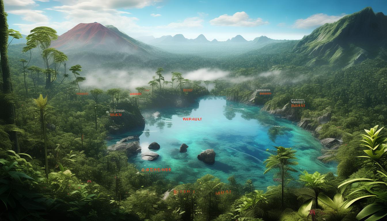 哪里能探索从火山湖泊到原始森林的自然奇观？-图1