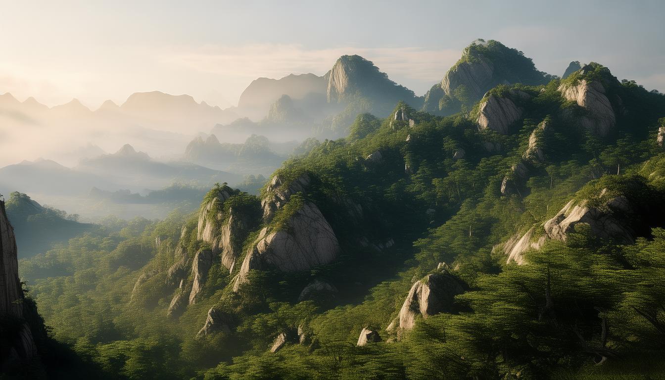 清晨登临盘山，怎样感受京东第一山的独特灵气？-图3