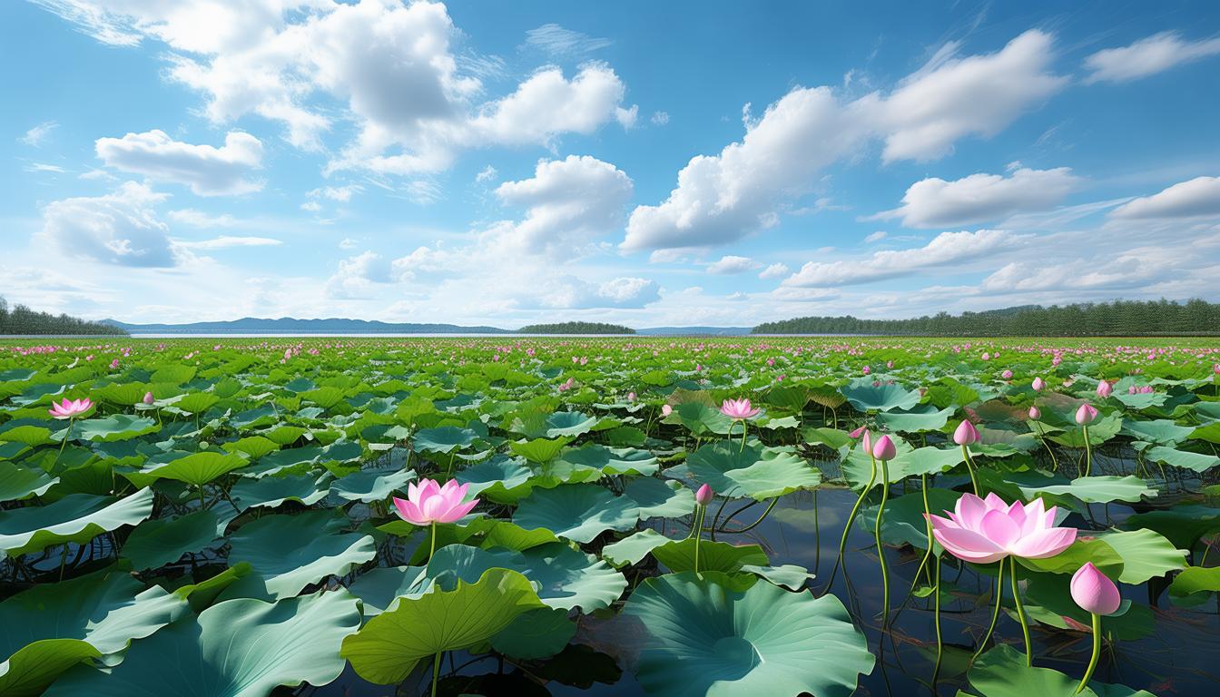 微山湖湿地万亩荷塘为何被誉现实版莫奈花园？-图1