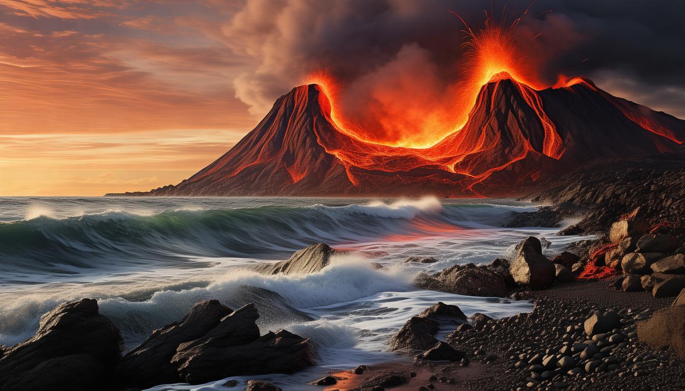 哪里能看到火山与大海交织的自然奇观？-图3
