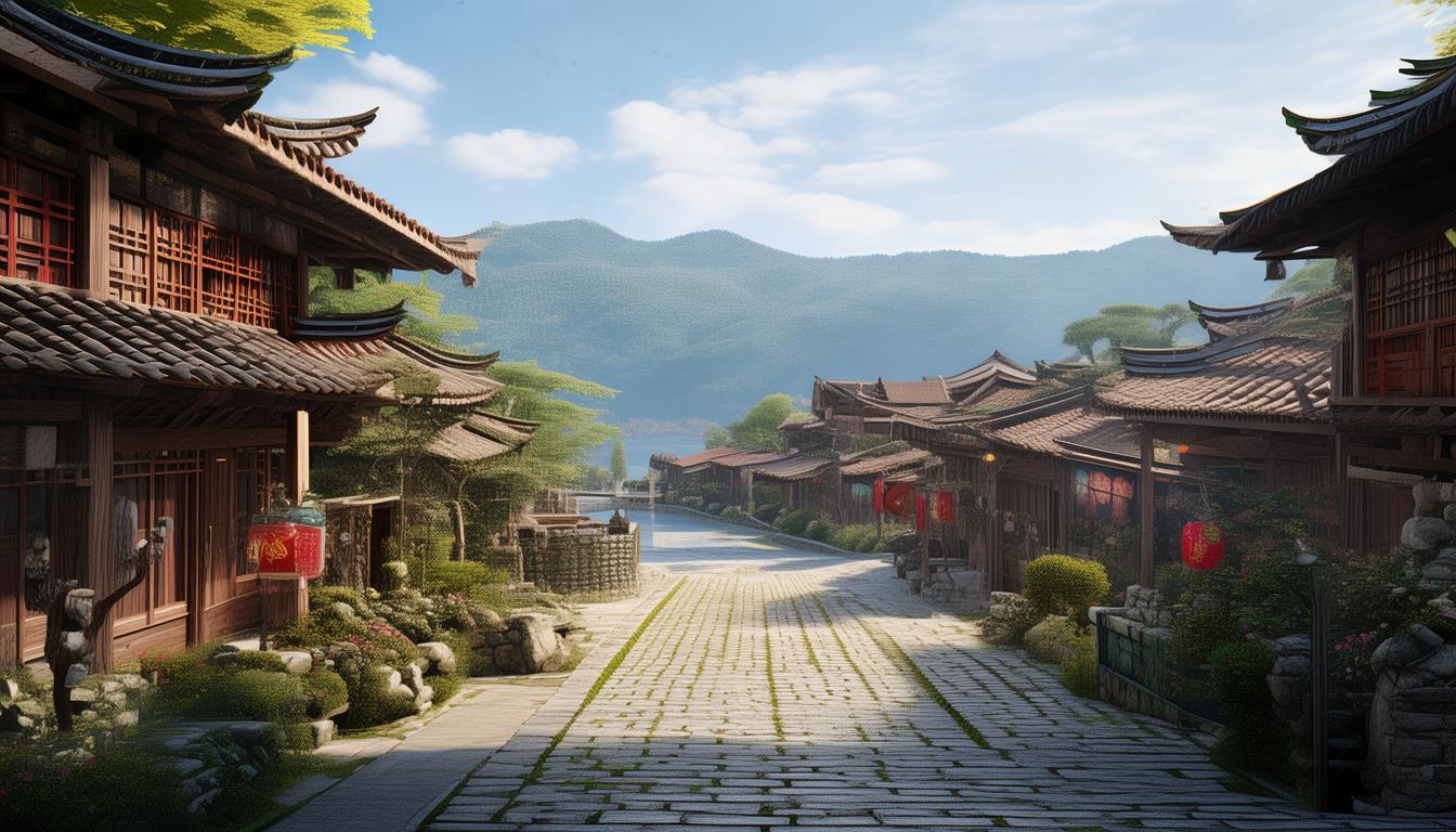 上午游览白沙古镇和玉湖村，如何规划最合理？-图1