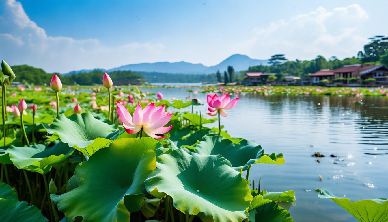 端午武汉周边游，东湖荷花绽放，一小时车程哪里寻山水秘境？-图1