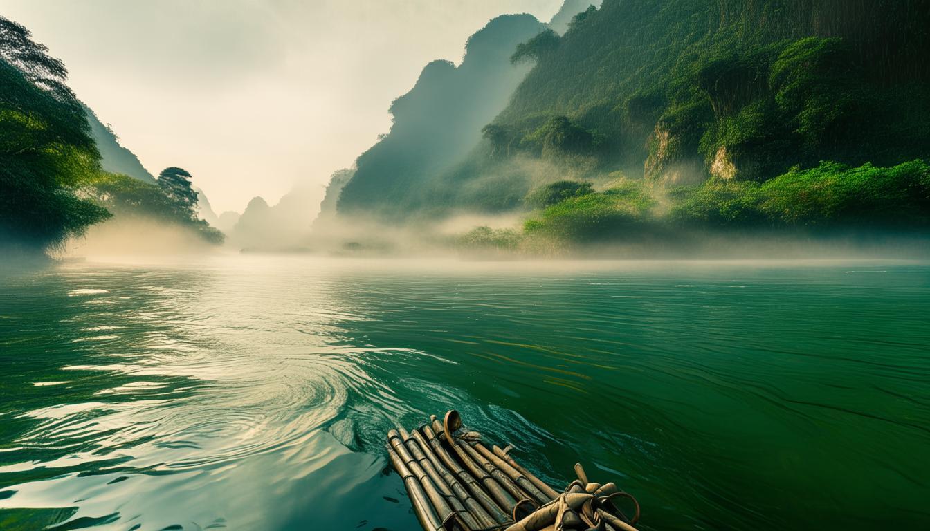 漓江清晨竹筏漂流，如何沉浸山水画卷中？-图1