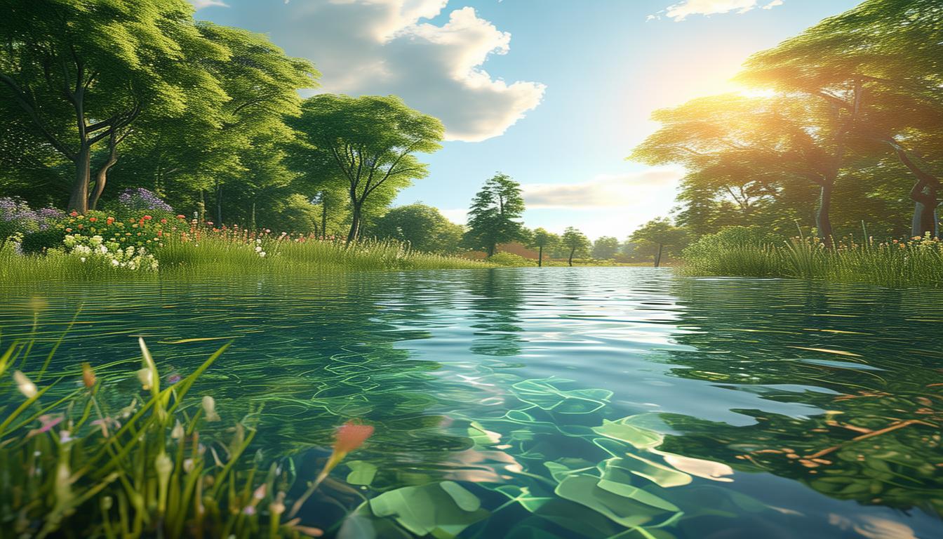 湖光水色如何形成生态绿洲的自然景观？-图1