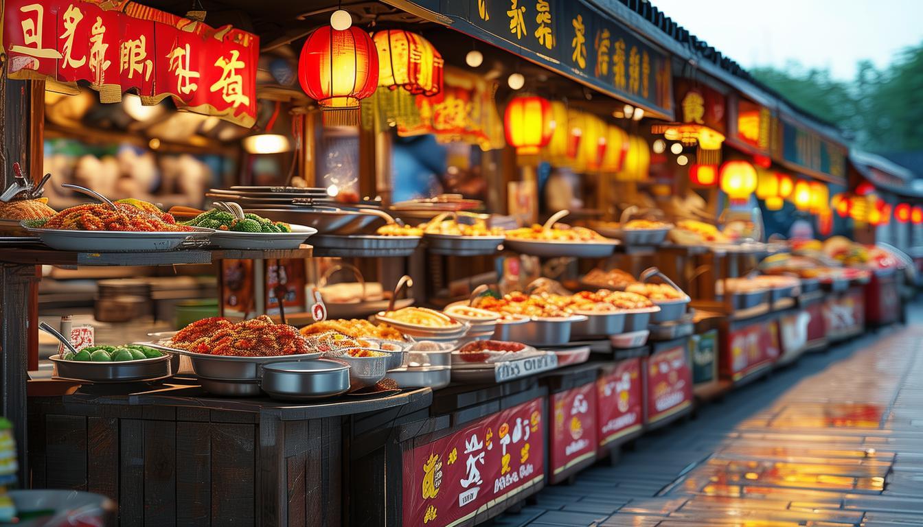 在湖边小吃街，凤翔美食有哪些地道摊位推荐？-图1