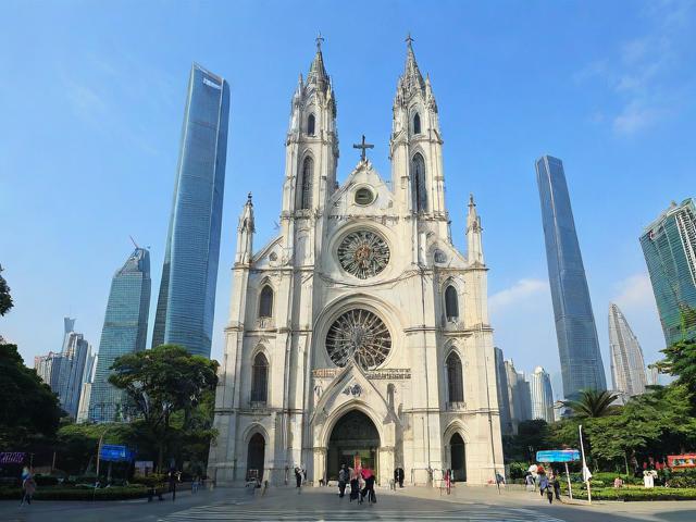 为什么广州圣心大教堂周边成为历史与现代交融的文化地标?-图2 为什么广州圣心大教堂周边成为历史与现代交融的文化地标?-图2