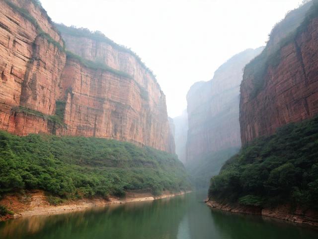 平山红崖谷一日游邂逅赤色奇境是怎样的体验?-图4 平山红崖谷一日游邂逅赤色奇境是怎样的体验?-图4